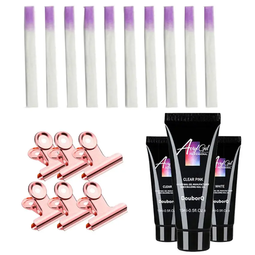 Fibernails стекловолокно для наращивания ногтей Акриловые Советы маникюрный салон набор инструментов волокно ногтей шелк расширение гвоздь LE