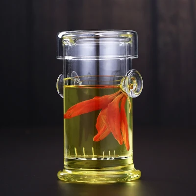 

Thickened heat-resistant glass black tea teapot Binaural tea Filtered green tea 250ML