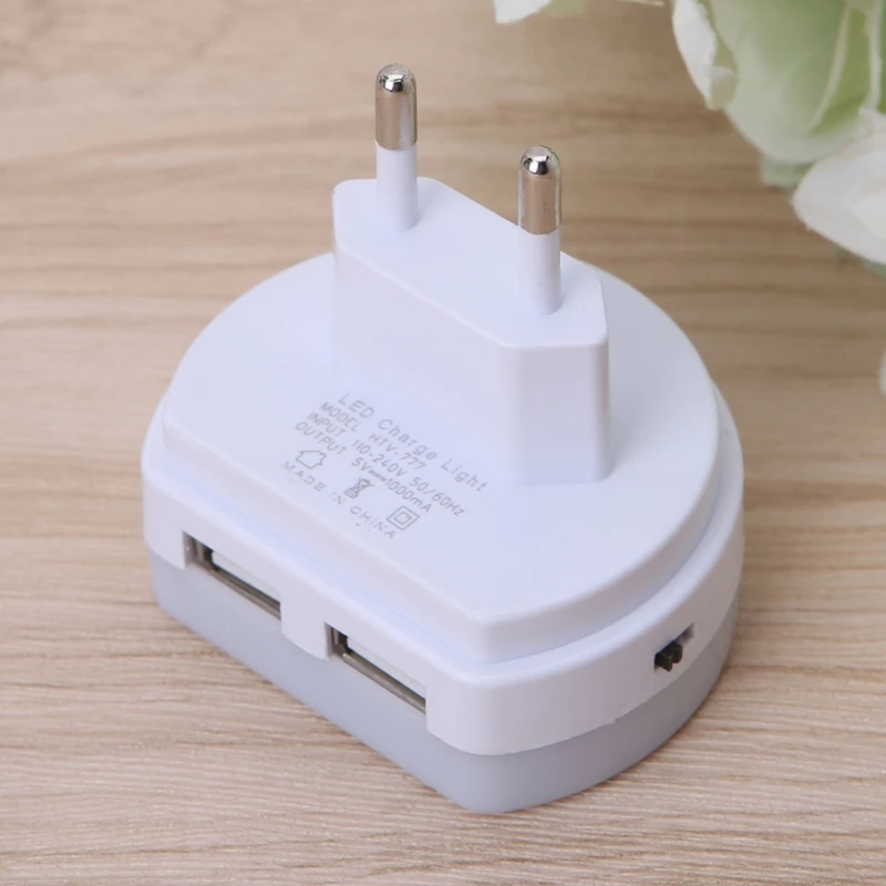 Светодиодный ночник с двойным USB настенным зарядным устройством настенный