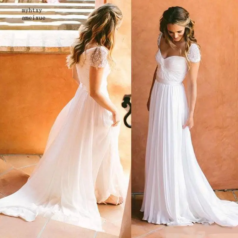 

Женское свадебное платье с жемчужинами, шифоновое платье в стиле бохо, Дубай, арабское свадебное платье невесты, 2020