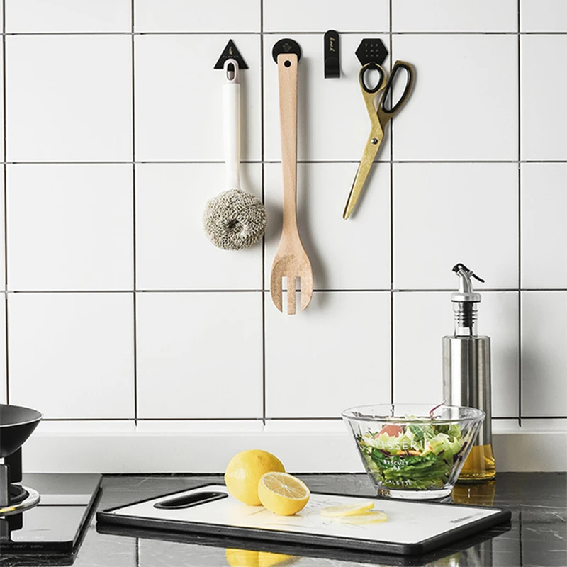 4 шт./компл. многоцелевой крючок из нержавеющей стали с геометрическим узором