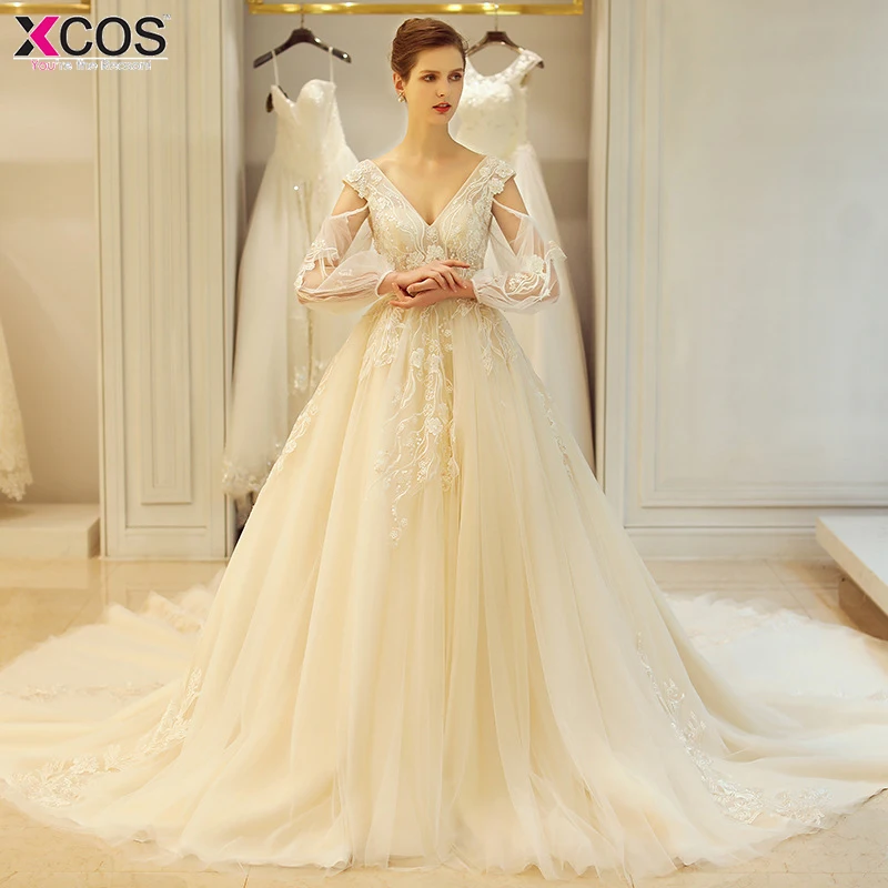 Пикантные Свадебные платья 2018 Vestidos de novia V шеи часовня Поезд с открытой спиной