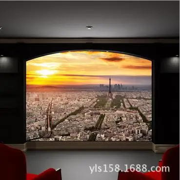 Бесплатная доставка Новинка 2014 года бесшовные большие фрески гостиной ТВ