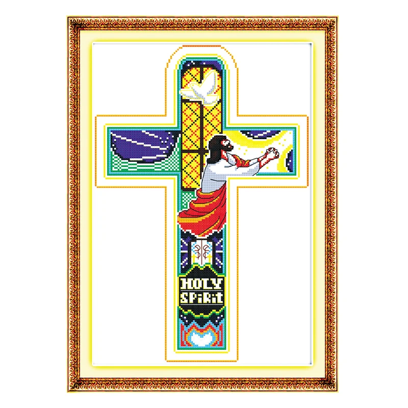 Joy Sunday Счетный набор крестиков Jesus DMC 14CT 11CT ткань dininghall церковь религия дома деко