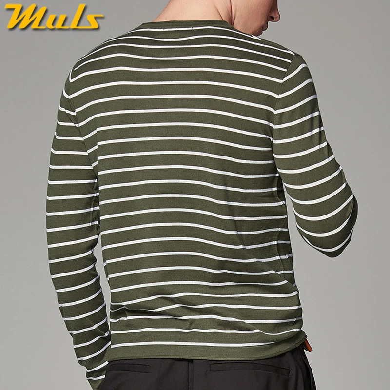 Autumn Sweater Shirt Men Striped O Neck Male Pullovers High Quality Thin Knitted 2018 Spring Winter Brand Muls | Мужская одежда
