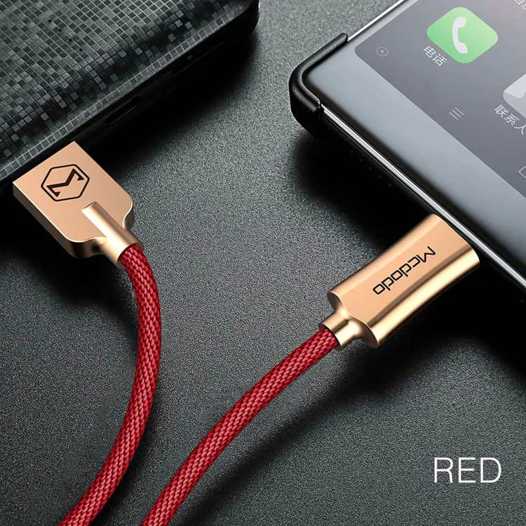 Mcdodo usb type-C кабель 2A для Oneplus huawei mate 20 Pro USB кабель QC 3,0 Быстрая зарядка USB-C кабель для передачи данных для samsung S9 S8 Plus - Цвет: Red