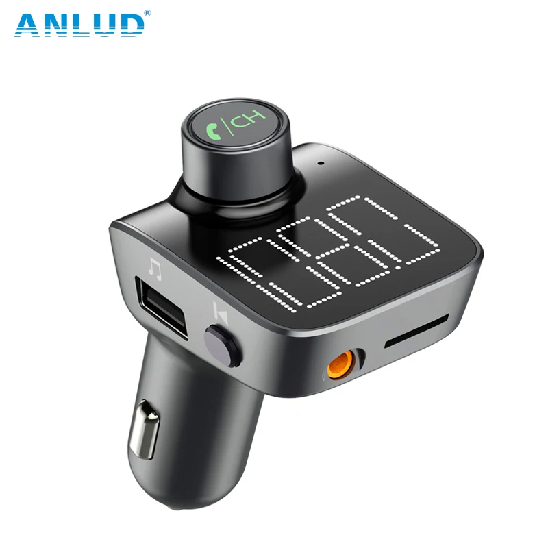ANLUD Bluetooth 5 0 автомобильный FM передатчик уникальный дисплей экран комплект