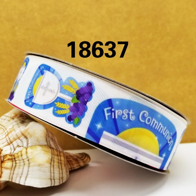 Бесплатная доставка 50 ярдов мультфильм Хэллоуин печатных grosgrain ленты 23975|Ленты