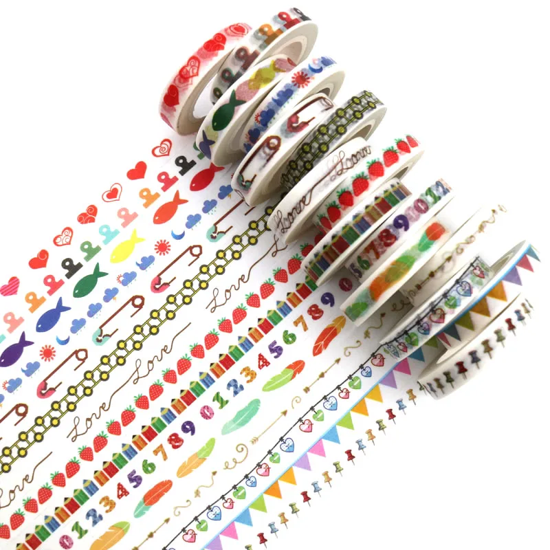 

15 style Fresh Styels Stationery Stickers Decoration Diary Sticker Masking Tape Self Adhesive Tape Scrapbook Tape Washi Tape 1pc