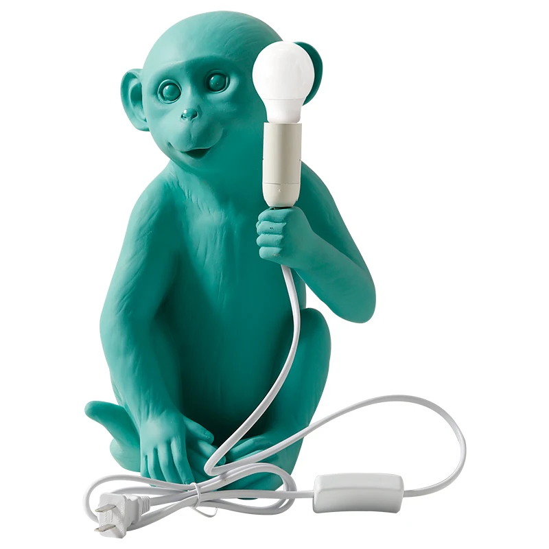 

Nordic Monkey Lamp Decoration Individual Animal Art Desk Lamp Resin for Living Room Bedroom Dining Loft Decor Light Fixtures