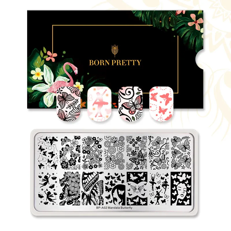 BORN PRETTY ногтей штамповки пластины 12*6 см Животные цветок растения шаблон дизайн ногтей штамп шаблон Лето нержавеющая сталь пластины