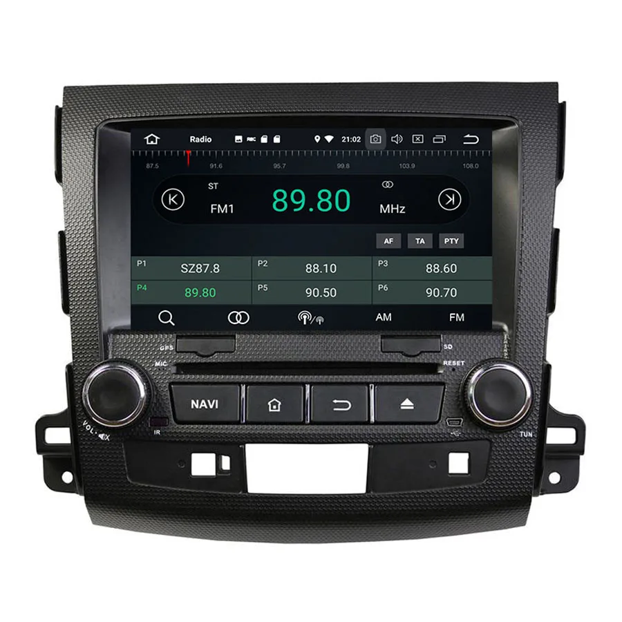 Navirider gps навигация для MITSUBISHI OUTLANDER II сенсорный экран автомобильный DVD android 9,0 64 Гб rom радио bluetooth плеер стерео