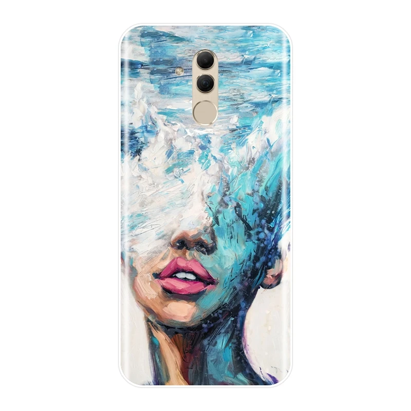 Мягкая задняя крышка для Huawei Mate 9 10 20 Pro Art Girl абстрактный эстетический Мужской