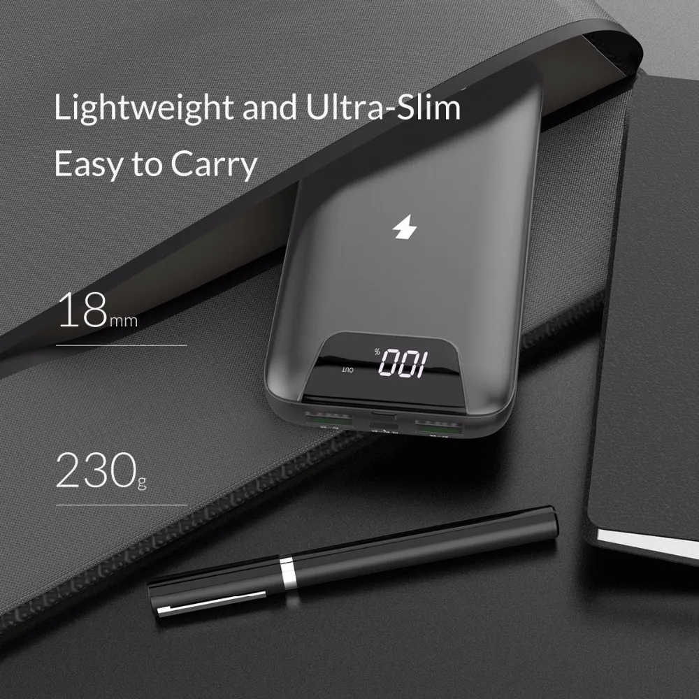 ORICO 10000 мАч беспроводной внешний аккумулятор для iphone Samsung Xiaomi USB зарядка мобильный