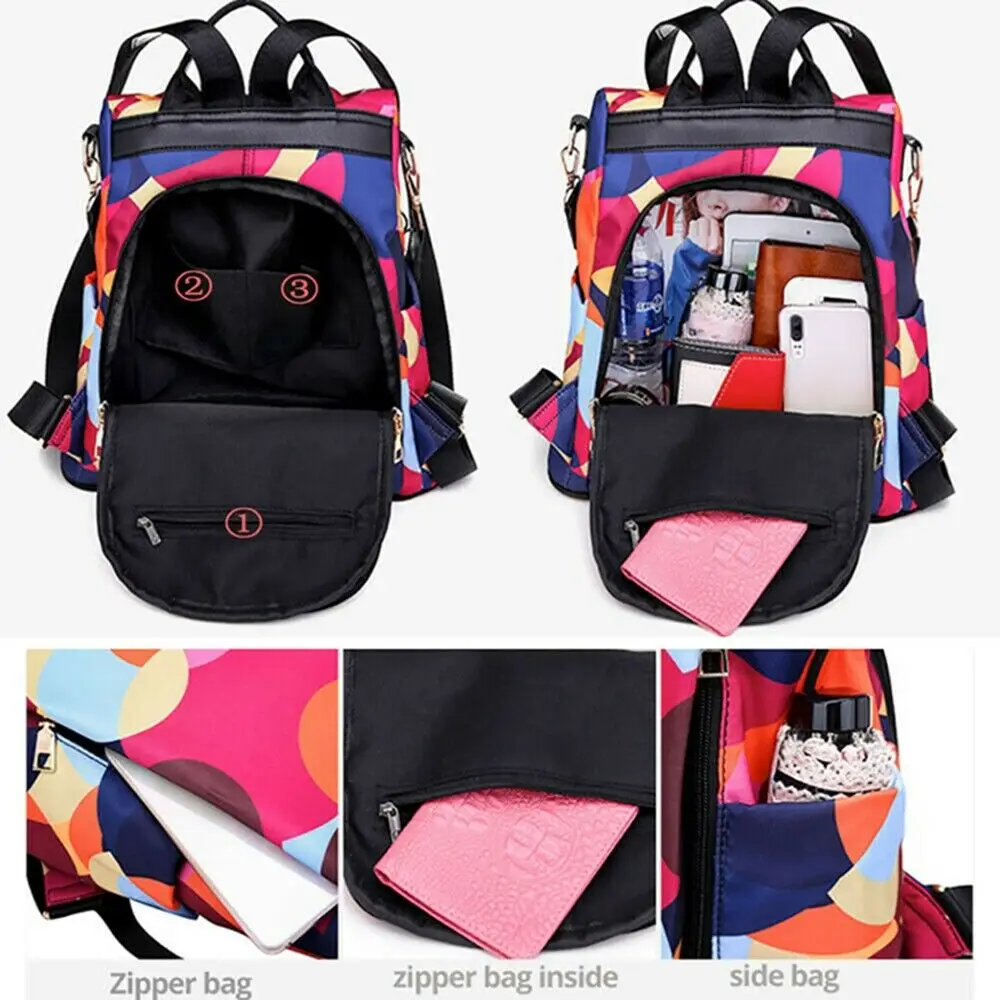 Новинка 2019 хит женский рюкзак Оксфорд цветная сумка с цветочным рисунком