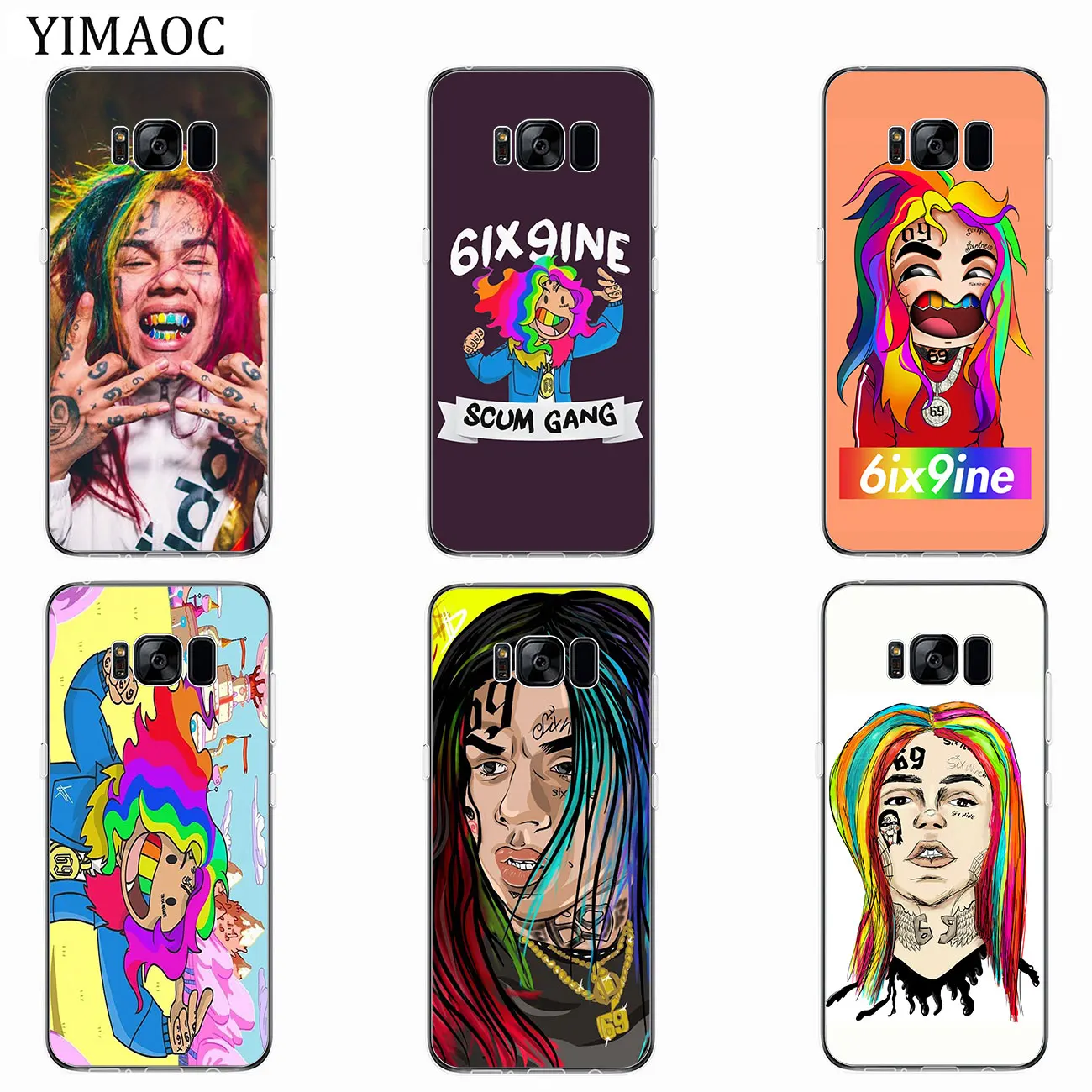 Хип-хоп рэппер Tekashi 69 6ix9ine тонкий мягкий чехол для Samsung Galaxy J8 J3 J4 J5 J6 J7 2017 A2 Core A5 2016 A9 A8