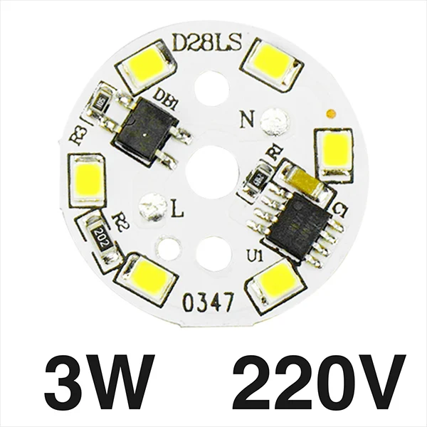 3W 220V Светодиодный чип SMD2835 с бусинами, 15 Вт, 12 Вт, 9 Вт, 7 Вт, 5 Вт, 3 Вт, переменный ток, 220 В, умный IC светодиодный чип, сделай сам, Светодиодный точечный светильник, светильник для наружного наводнения, лампа, светильник - Испускаемый цвет: 3W 220V