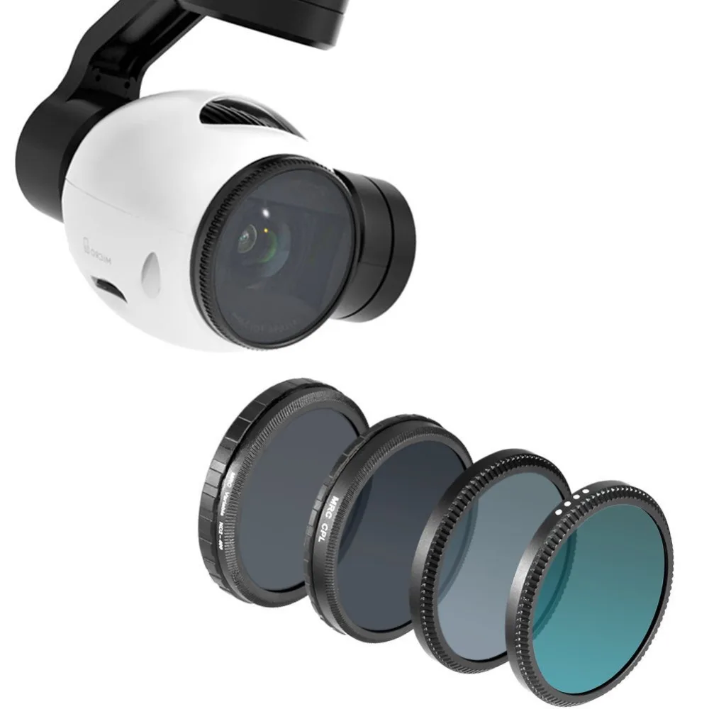 Neewer для DJI OSMO/Inspire1 4 шт. набор фильтров: УФ фильтр + CPL ND16 ND Фейдер Регулируемый ND2 ND400