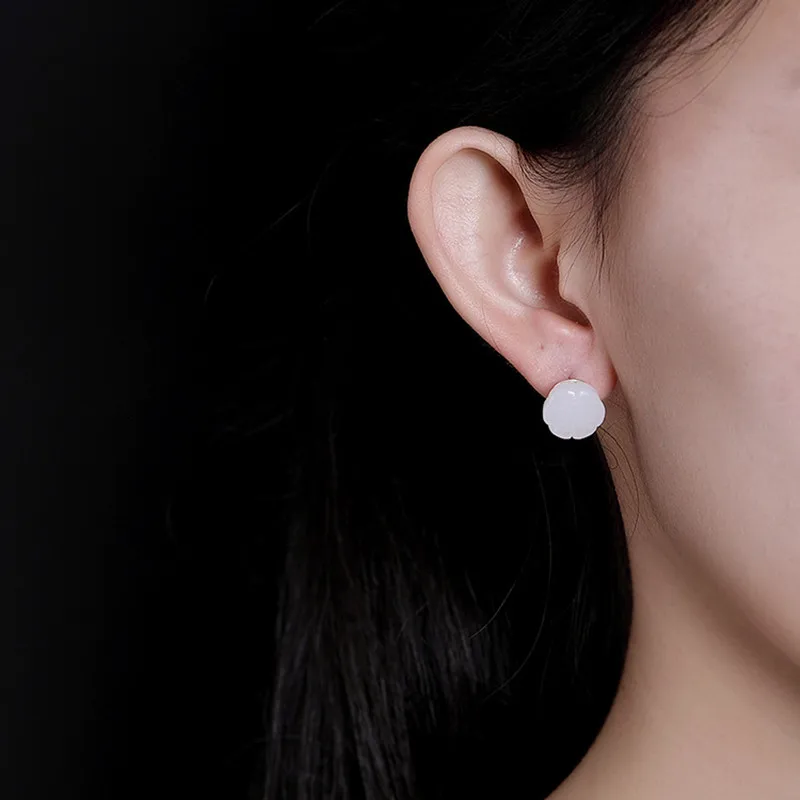 Необычные Асимметричные бриллиантовые женские натуральные белые нефритовые