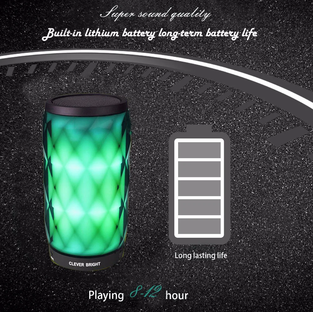 Bluetooth динамик s светодио дный беспроводной светодиодный сенсорный контроль