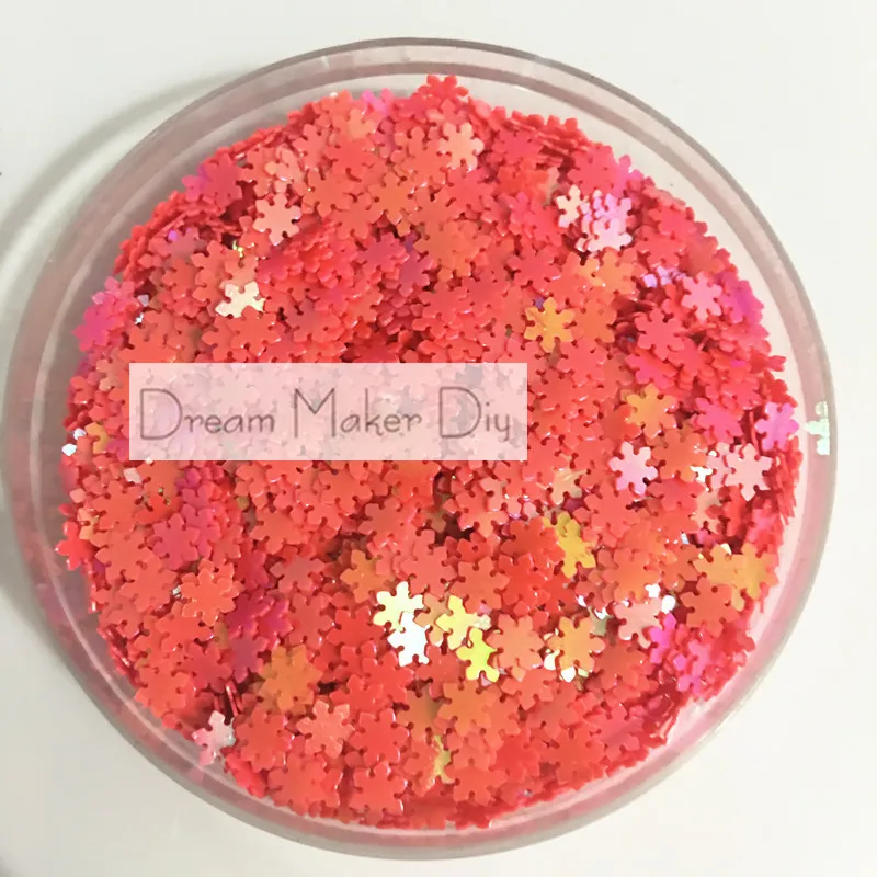 25 г (2000 шт) 5 мм прекрасные снежинки ПВХ свободные пайетки для дизайна ногтей