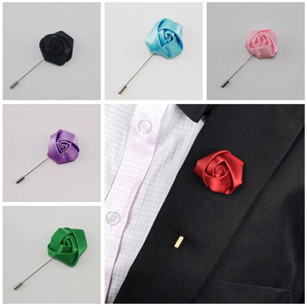 1 шт. корсаж брошь на булавке человек бутоньерка для жениха Шелковый атласный