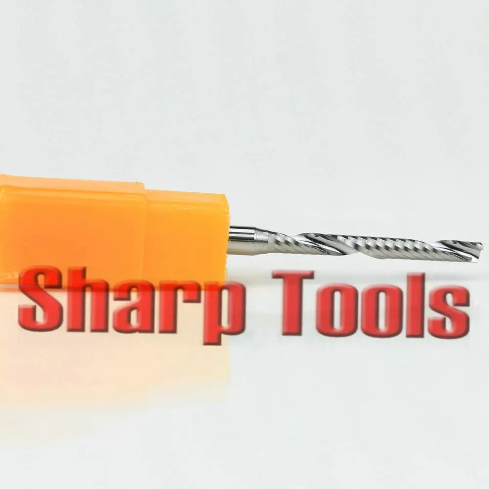 melhor 3.175*2.5mm 1 Flauta End Mill Tungstênio Sólido Carboneto Espiral Roteador Bits Cortador De Acrílico 5 Pçs Alta Qualidade Micro Cnc Ferramentas De Corte