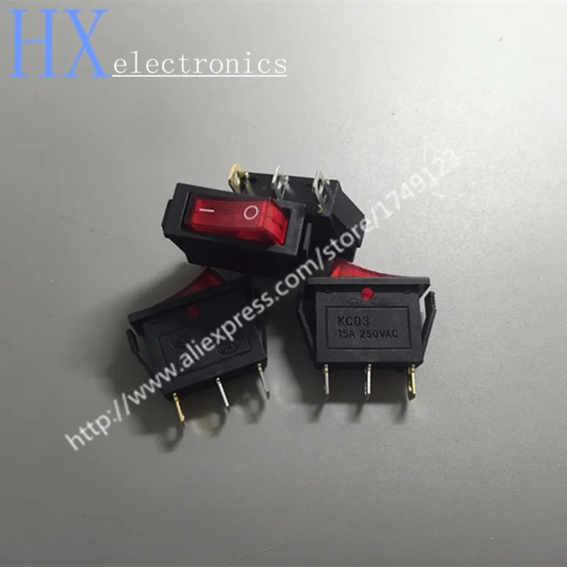 10 шт./лот KCD1-101 117 S 10*15 мм 250VAC/3A средства ухода за кожей стоп Американская классификация проводов 2р