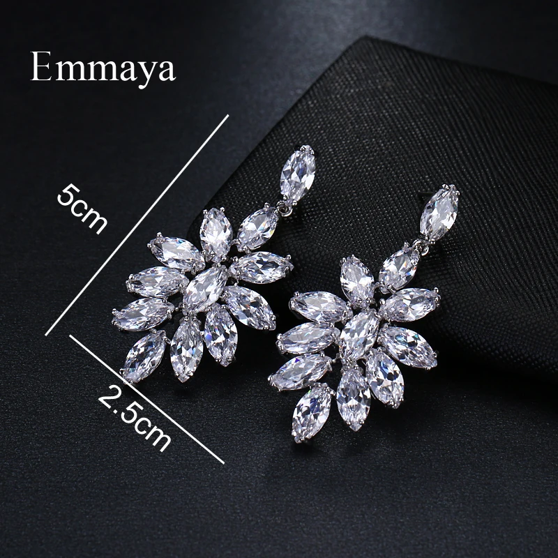 Серьги Emmaya с фианитами женские простые модные ювелирные украшения для ушей в