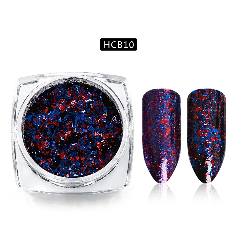 1 коробка алюминиевые фольги хлопья гвоздь блестящий порошок с зеркальным