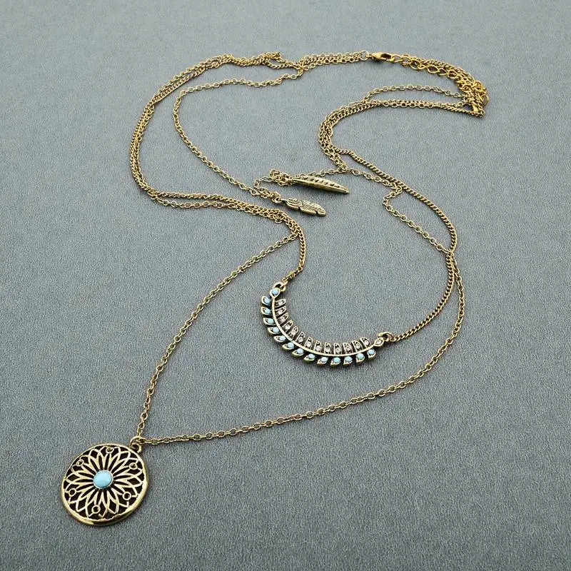 Женские богемные бусины золотистого цвета CHICVIE длинные ожерелья и подвески в