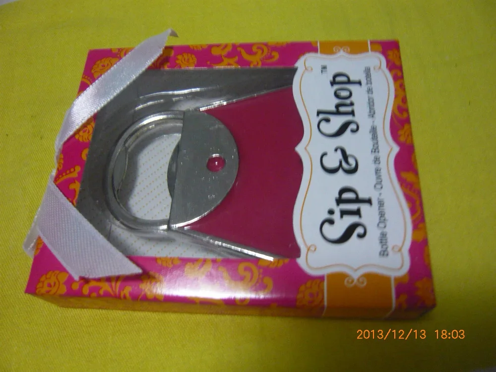 Свадебные подарки и для гостей открывалка бутылок Sip & Shop сувенирная