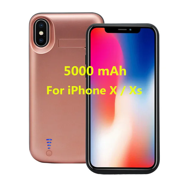 Pink For X Xs Для iPhone X/iPhone Xs Портативный Батарея Зарядное устройство чехол для iPhone 6 Plus/6s/iPhone 7 Plus/8 резервного копирования Мощность Bank пакет для iPhone 6s/7/8 Plus Батарея чехол - Цвет: Pink For X Xs
