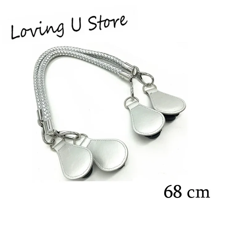 

1 handle in sliver color 68 cm handles for obag