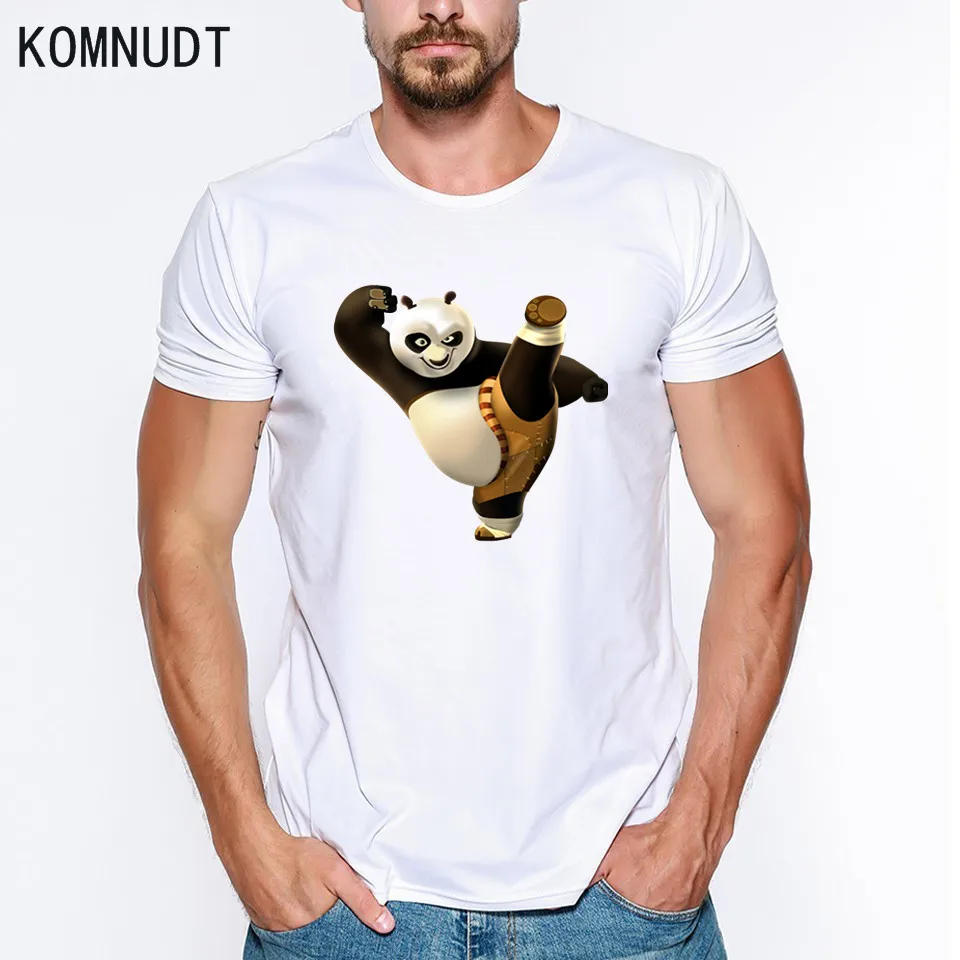 Фото KOMNUDT Kung Fu Panda Men T-Shirt Modal Short Sleeve Casual T Shirt Hipster Printed Tee Summer Tops Мужская одежда KOMNUDT Kung Fu Panda Men T-Shirt Modal Short Sleeve Casual T Shirt Hipster Printed Tee Summer Tops Мужская одежда