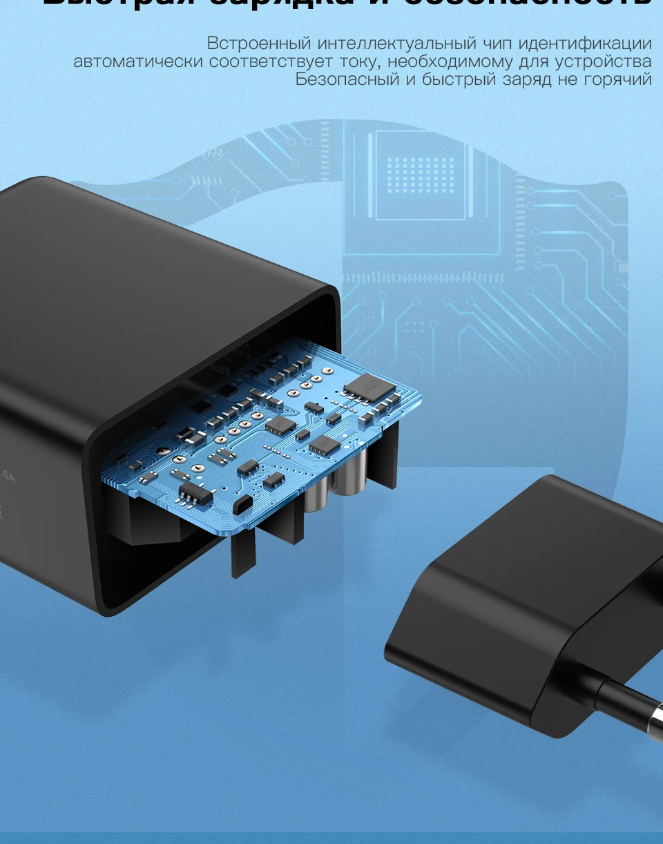 KUULAA Quick Charge 3,0 USB зарядное устройство 30 Вт QC3.0 PD Быстрая зарядка 2 USB разъем зарядное устройство для мобильного телефона для iPhone samsung Xiaomi huawei