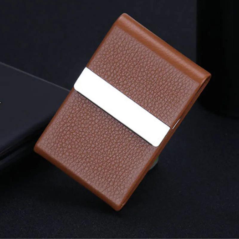 Smoking Accessories Cigarette Case 1 PC Cigar Storage Box Stainless Steel Multifunction Card Cases PU Tobacco Holder enlarge