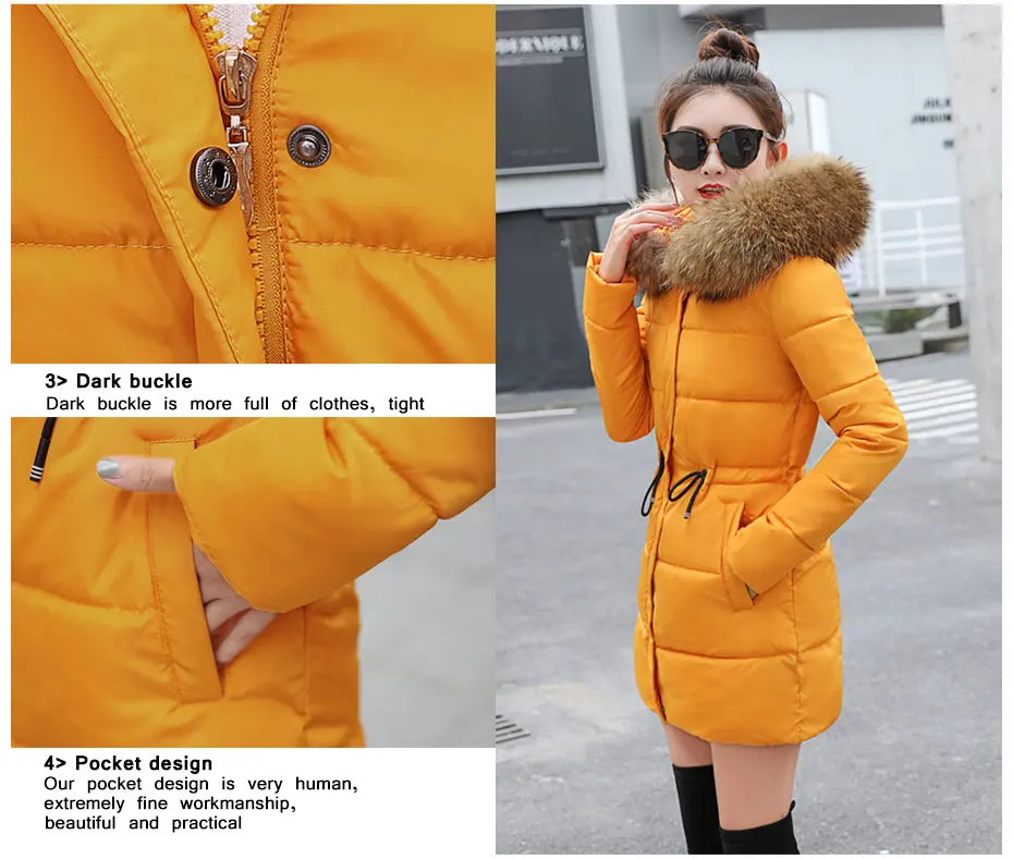 Зимняя женская куртка/manteau femme hiver/Новинка пальто из искусственного меха женская Парка черная толстая подкладка с хлопковой подбивкой для дам