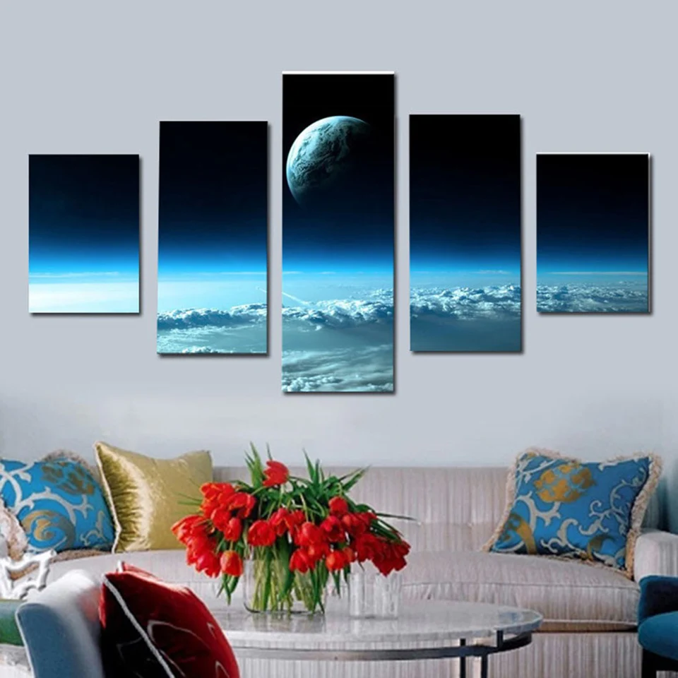Настенные художественные картины для гостиной HD Печатный домашний 5 панелей