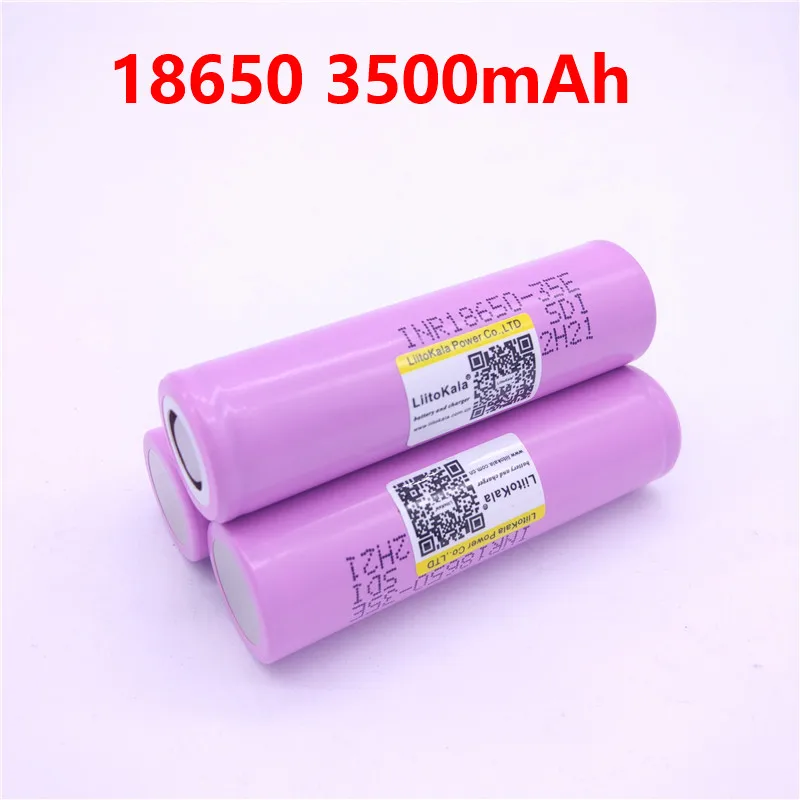 Liitokala для samsung 18650 3500 мАч 13A разряда INR18650 35E INR18650-35E Батарея li-ion 3 7 В аккумуляторная |