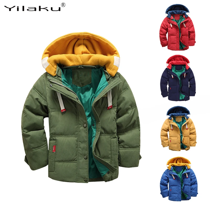 Yilaku/пальто для мальчиков зимние куртки зимний комбинезон с длинными рукавами