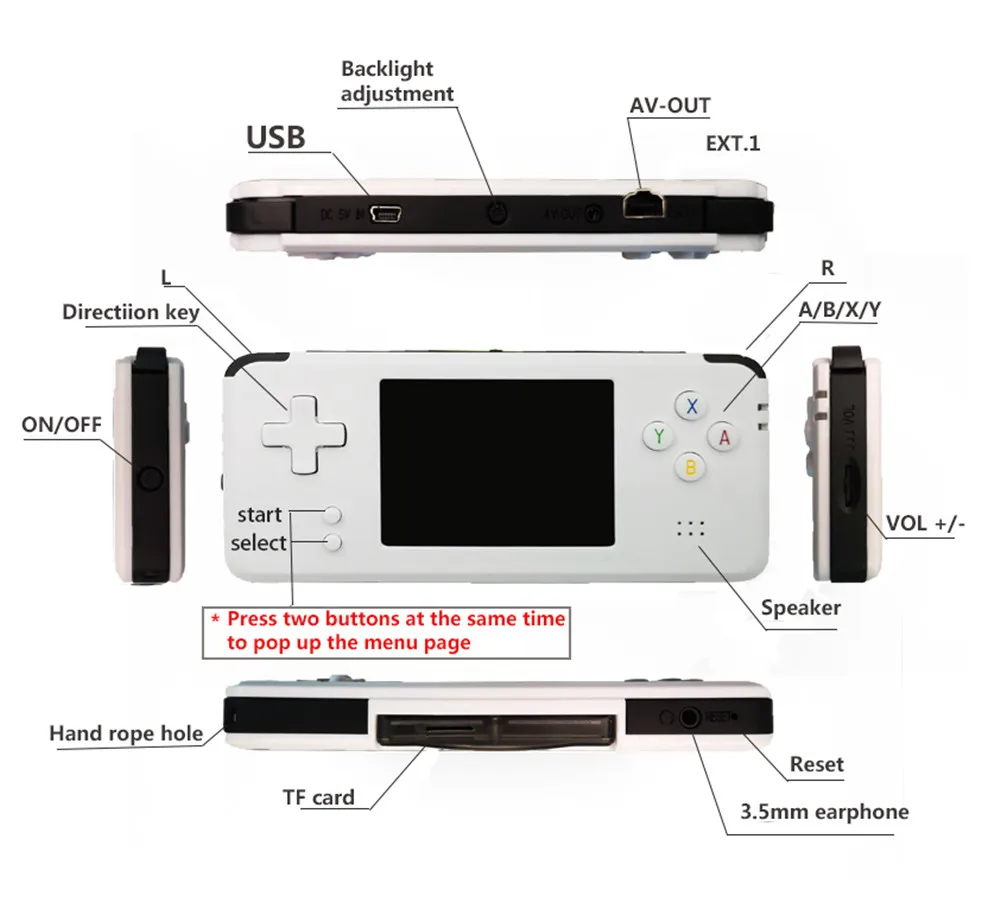 2018 RS-97 Ретро портативная игровая консоль портативные мини-игровые плееры MP4 MP5 16