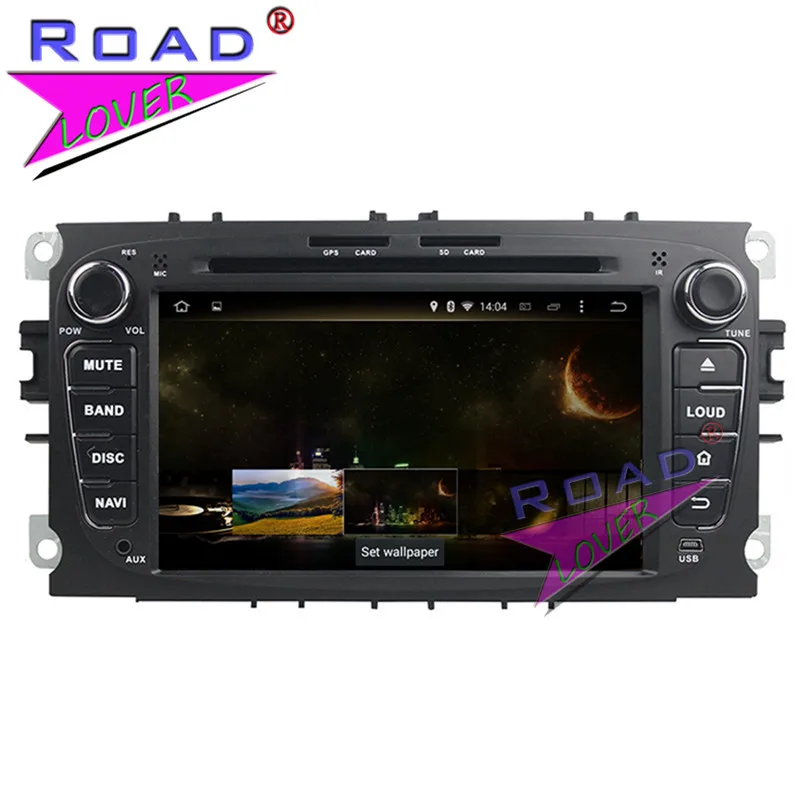 Автомобильный DVD-плеер с Android 8.0 Roadlover для Ford Focus Mondeo S-MAX Connect 2008 2009 2010 2011 с авторадио и навигацией GPS.