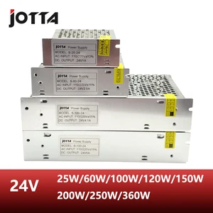 Импульсный источник питания 24 в 60 Вт 120 Вт 150 Вт 250 Вт 360 Вт Светодиодная лента трансформатор напряжения