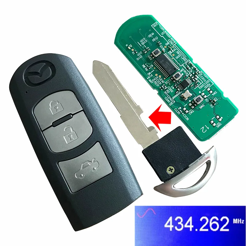 RMLKS Автомобильный Дистанционный смарт ключ 433 МГц подходит для MAZDA CX 3 Axela Atenza