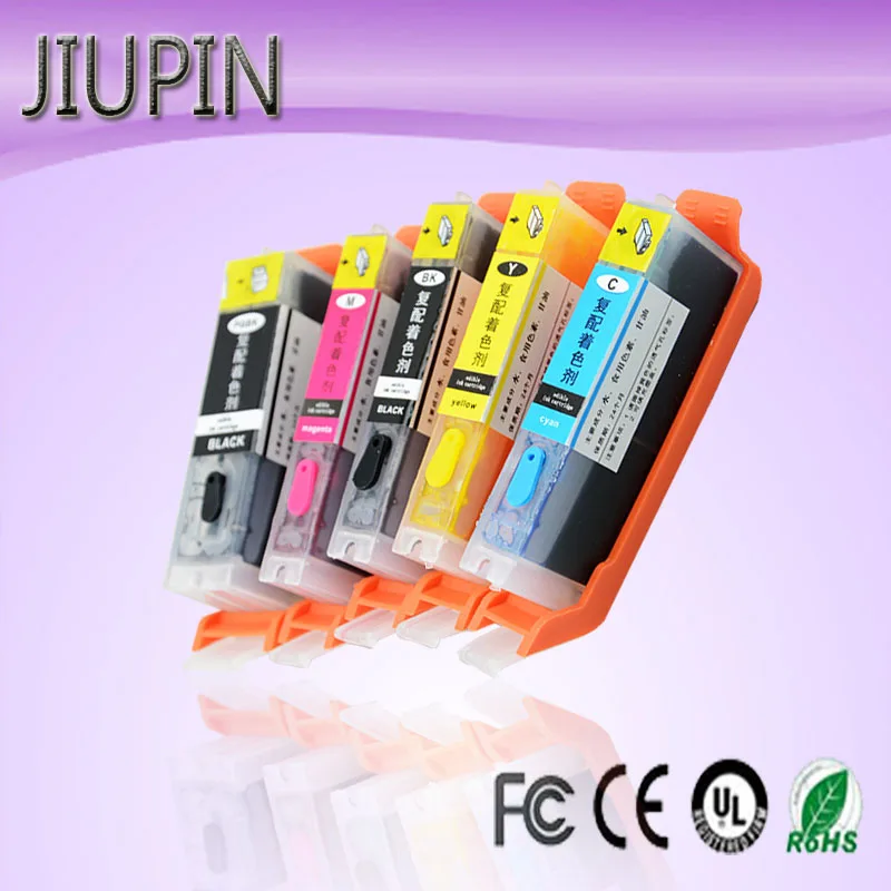 Совместимый картридж с чернилами JIUPIN 5 шт. фотокартридж для Canon PIXMA