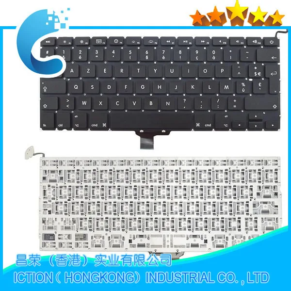 10 шт./лот новая A1278 Французская клавиатура для Macbook Pro Unibody FR French Keyboard 2009 2010 2011 2012