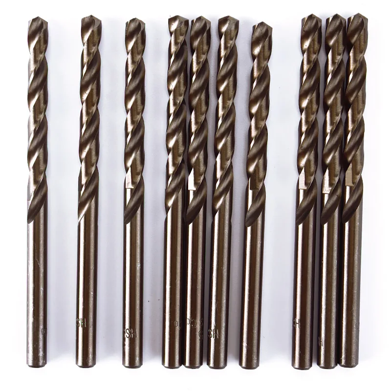 High Quality 10Pcs/set Cobalt Drill Bit HSS Steel Titanium Straight Shank Twist Hand 5mm #91697 | Инструменты
