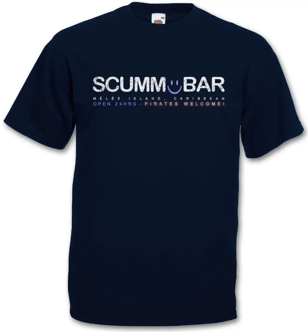 Футболка SCUMM BAR футболка с ретро логотипом из игры Секрет обезьяны|t shirt|t-shirt t-shirtretro