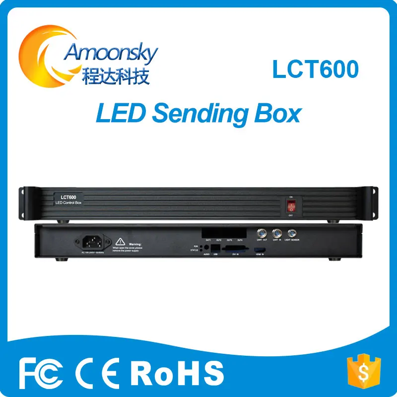 Amoonsky LED полноцветная коробка для отправки LCT600 похожая на novastar MCTRL600 контроллер